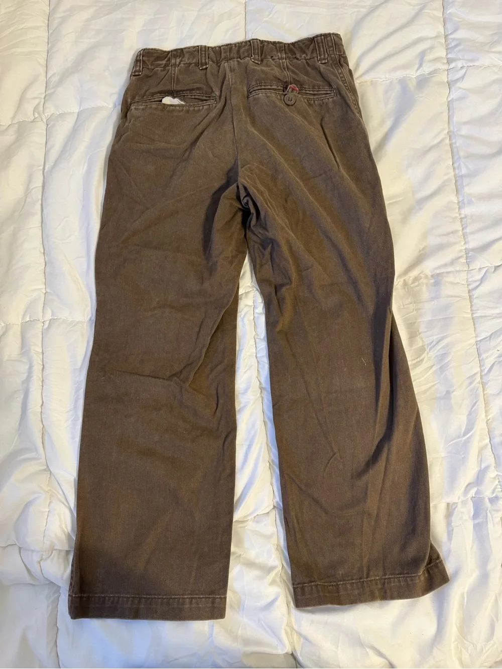 Boys Brown Wide Leg Chino Pants Size 8